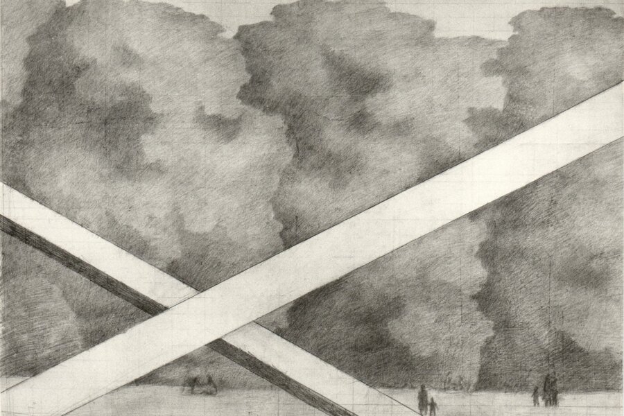 Jitka Svobodová, „Stromy“, kresba tužkou, 1975